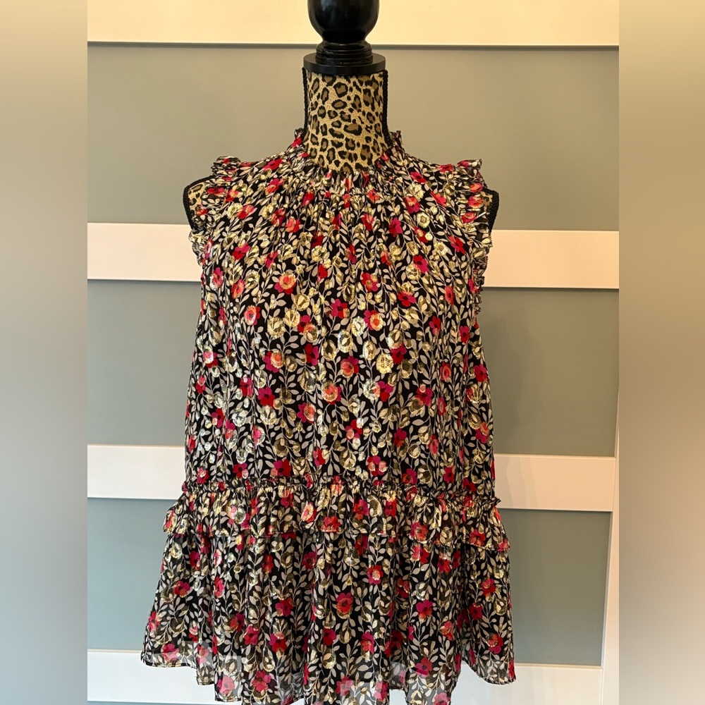 Kate Spade Drop Waist Ruffle Top Size 4